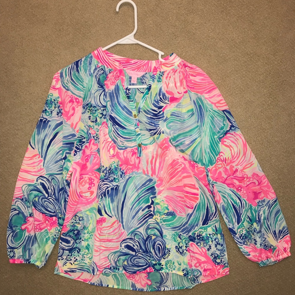 NWT Lilly Pulitzer Elsa Top Multi-Beach Please